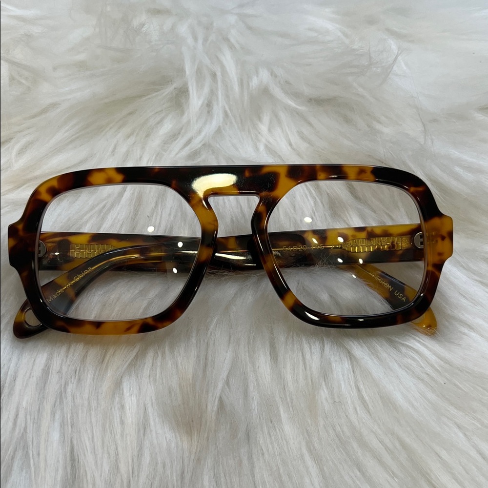Elisa Johnson Tortoiseshell Square Oversized Eyeg… - image 1